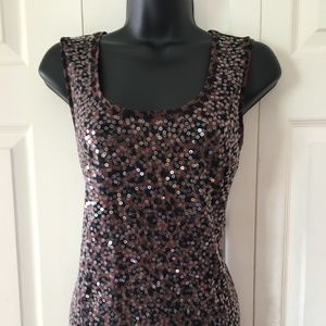 Sequin Leopard Print Tank